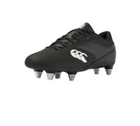 Canterbury Phoenix Raze Soft Ground Rugby Boots, Stivali, Nero e Bianco, 35 EU