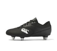 Canterbury Phoenix Raze Soft Ground Rugby Boots, Stivali, Nero e Bianco, 37.5 EU
