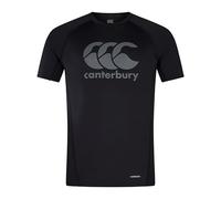 Canterbury Large Logo Superlight Maglietta per Uomo, Black/Gunmetal Grey, L