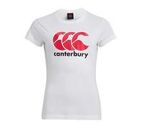 Canterbury Logo T-Shirt, Donna, Bianco Brillante, 8