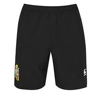 Canterbury - Pantaloncini da Ginnastica da Uomo, con Leoni Britannici e irlandesi, 20 cm, Uomo, Pantaloncini, 5054773326442, Nero, XS