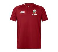 Canterbury Polo da Uomo British And Irish Lions Poly T-Shirt, Red Dahlia, M