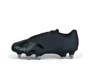 Canterbury Stamped Grndbrk Pro Stivali per Unisex Adulto, Black/Silver Metallic, 49.5 EU