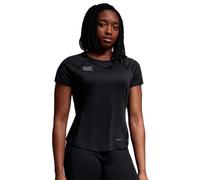 Canterbury Superlight Short Sleeve Maglietta per Donna, Black/Gunmetal Grey, 46 EU
