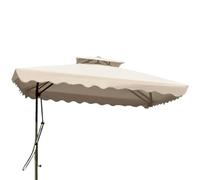 Cantilever Patio Umbrella Replacement Canopy - Polyester Fabric 2. Square Waterproof UV Resistant Coating For 4 Rib Crank Parasol - Cover Only - Outdoor Shade For Backyard Terrace Garden Villa Cafe