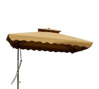 Cantilever Patio Umbrella Replacement Canopy - Polyester Fabric 2. Square Waterproof UV Resistant Coating For 4 Rib Crank Parasol - Cover Only - Outdoor Shade For Backyard Terrace Garden Villa Cafe