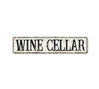Cantina del vino Segnale stradale personalizzato Cantina del vino Retro Metallo Cartello stradale Cantina di vino Casa Wall Segni decorativi Uomini Cave Art Decorazioni di qualità Segni in metallo
