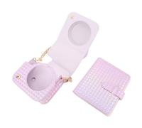 Cantina di Protezione della Fotocamera Istantanea Spalla Regolabile Tracolla in Pelle PU Mini 12 Camera da Trasporto per la Laurea in Viaggio per Matrimoni Natale (PURPLE)