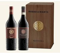 CANTINA RUFFINO COFEZIONE ROSSO DI MARTE MORELLINO E BOLGHERI 75 CL IN CASETTA LEGNO