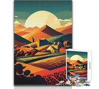 Cantina vinicola in Toscana Puzzle da 1000 pezzi per adolescenti Gioco cognitivo divertente e didattico Selezione di regali unici e premurosi Dimensioni 38x26cm
