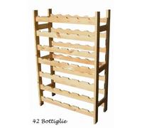 Cantina Vino in Legno 7 Ripiani Porta Bottiglie 42 Cantinetta Mobile Scaffali