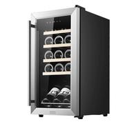 Cecotec Cantina Vino 15 bottiglie - Cantinetta Vino GrandSommelier 1550 Inox Compressor. 15 bottiglie, compressore silenzioso, temperatura 5-18°C, pannello touch, senza vibrazioni, 39 dB