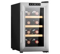 Cecotec Enoteca 8 bottiglie Bolero GrandSommelier 830 CoolWood, Termoelettrica, Basso livello sonoro e alte prestazioni, Temperatura regolabile: 8-18 °C, Pannello di controllo touch, Display,