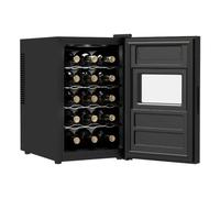 Cecotec Cantinetta Vino Bolero GrandSommelier 1550 CoolCrystal. 15 Bottiglie, Termoelettrica, Silenziosa 35dB, Temperatura 5-18ºC, Pannello Touch, LED Interno, Eco-Friendly, Design Elegante e Moderno