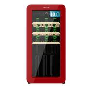Cecotec Cantina da vino 18 Bottiglie Bolero GrandSommelier Origin 18 Hit Red. Cantina per vino retrò, rosso, 18 bottiglie, No Frost, compressore, LED, 5-20 ºC