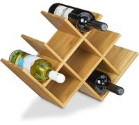 Cantinetta in Bambù, Scaffale Portavino per 8 Bottiglie, Portabottiglie, Hxlxp: