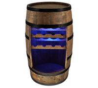 Cantinetta In Legno Con Luci A LED RGB, Barile Da 80 Cm Di Altezza, Botte Di Vino, Scaffale Per Bottiglie Di Alcol, Portabottiglie (Wenge)