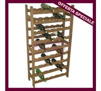 Cantinetta in legno multistrato portabottiglie 54 posti bottiglie vino