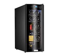 Cantinetta per vino da 12 bottiglie/Armadietto per bevande Mini frigorifero Piccola cantina per vini Soda Birra Bancone da bar Bar Funzionamento silenzioso Compressore Porta digitale in vetro traspare