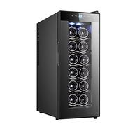 Cantinetta per vino da 12 bottiglie/Armadietto per bevande Mini frigorifero Piccola cantina per vini Soda Birra Bancone da banco Bar Funzionamento silenzioso Compressore Porta digitale in vetro traspa