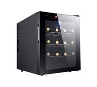 Cantinetta per vino da 16 bottiglie - Frigo per vino bianco/rosso Cantinetta per vino da appoggio - Mini frigo per vino compatto e indipendente, 16 bottiglie con controllo digitale, porta in vetro
