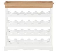 Cantinetta per vino in MDF, 70 x 22,5 x 70,5 cm, con 4 ripiani per 24 bottiglie, scaffale aperto per bottiglie e bevande, per cucina, soggiorno, sala da pranzo, elegante ripiano per bar di casa