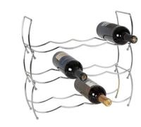 Cantinetta Porta Bottiglie Sovrapponibile Cromato Impilabile Acciaio Argento [EEK: A]