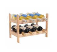 CANTINETTA PORTA BOTTIGLIE VINO IN LEGNO 8 POSTI CANTINA COMPONIBILE IMPILABILE