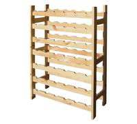 Cantinetta portabottiglie 42 posti in legno di pino cm63x25x98 scaffale per vino