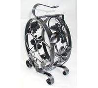 CANTINETTA PORTABOTTIGLIE A BOTTE IN FERRO BATTUTO 3 POSTI ALTEZZA CM. 38