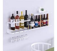 Cantinetta portabottiglie da parete a testa in giù, da appendere al muro, per soggiorno, scaffale per vino, ristorante, portabicchieri