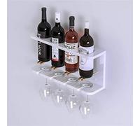 Cantinetta portabottiglie da parete con supporto per bicchieri da vino, scaffale creativo da appendere alla parete per il soggiorno