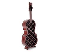 Stagecaptain Stradivino Porta Vini per 21 Bottiglie - Portabottiglie in Legno dallo Stile Vintage - Porta Bottiglie a Mano a Forma di Violoncello - Portabottiglie Alto 135 cm - Porta Bottiglie Retrò
