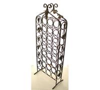 CANTINETTA PORTABOTTIGLIE IN FERRO BATTUTO 32 POSTI ALTEZZA CM. 105