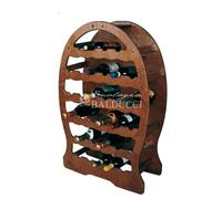 Cantinetta Porta Bottiglie Vino Botte In Legno Scuro 33 Posti Casa Ristorante