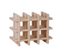 Cantinetta Portabottiglie Modulare in Pino 9 Posti 43,4x22x32,5 cm Unionwood