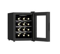 Tristar Cantinetta termoelettrica Grande Saignée, Fino a 12 bottiglie, Silenziosa e stabile, Porta in vetro, 4 livelli, Touch screen a LED, Illuminazione interna, WR-7511