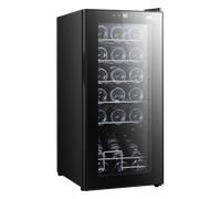 Cantinetta - 18 bottiglie - Libera Installazione - Glass/Black - Classe G - Compressore - MELCHIONI - VERMENTINO 18 C - Veloce