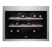 Cantinetta Vini AEG KWE884520M 18 Bottiglie Classe F 3 Ripiani LED Controllo Temperatura Allarme Porta 45.5 cm Inox