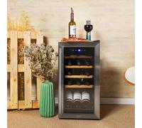 Cecotec Cantina Vino 15 bottiglie - Cantinetta Vino GrandSommelier 1550 Inox Compressor. 15 bottiglie, compressore silenzioso, temperatura 5-18°C, pannello touch, senza vibrazioni, 39 dB