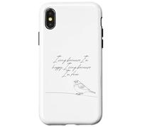 Canto perché sono felice Canto perché sono Free Sparrow Custodia per iPhone X/XS