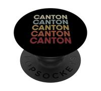 Canton Texas Canton TX Retro Vintage Text PopSockets PopGrip Adesivo