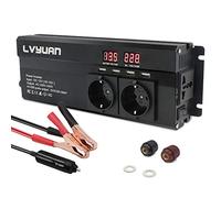 Cantonape 1000 W inverter di corrente, trasformatore 12 V a 220 V, con 4 USB 3 prese e display LED, convertitore onda modificata per telefono pad e tablet laptop (picco 2000 W) inverter per auto