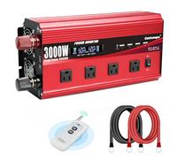 Cantonape 3000W Power Inverter 12V to 110V/120V DC to AC with LCD Display, Remote Controller 4 x AC Outlets and 4 x 3.1A USB Car Adapter for Car Truck Boat RV Solar System