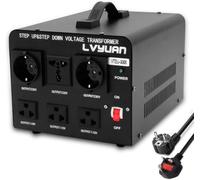 Cantonape Convertitore Di Tensione 3000W Trasformatore Di Tensione 220V - 110V 3000W Stabilizzatore Di Tensione Automatico Con 6 Uscite E Fusibili