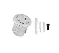 CANTONDZ Pulsante doppio e corto WC D2D cromato multicolore 822043001 D2D Pulsante a doppio scarico mezzaluna Compatibile con sciacquone AH0001800R