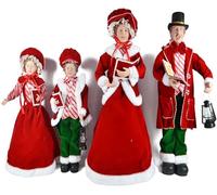 Cantori Famiglia di natale coro cantanti rosso verde bianco addobbi decorazioni