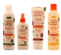 Cantu Care For Kids, cura delicata per capelli testurizzati, shampoo, balsamo, districante e crema modellante (confezione da 4)