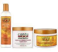 Cantu Moisturizing Curl Activator Cream 355 ml, Coconut Curling Cream 340 g con Leave in Conditioning Repair Cream 453 g