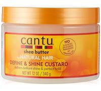 Cantu Natural Hair Define and Shine Custard - Cera per capelli, barattolo da 354 ml, confezione da 2